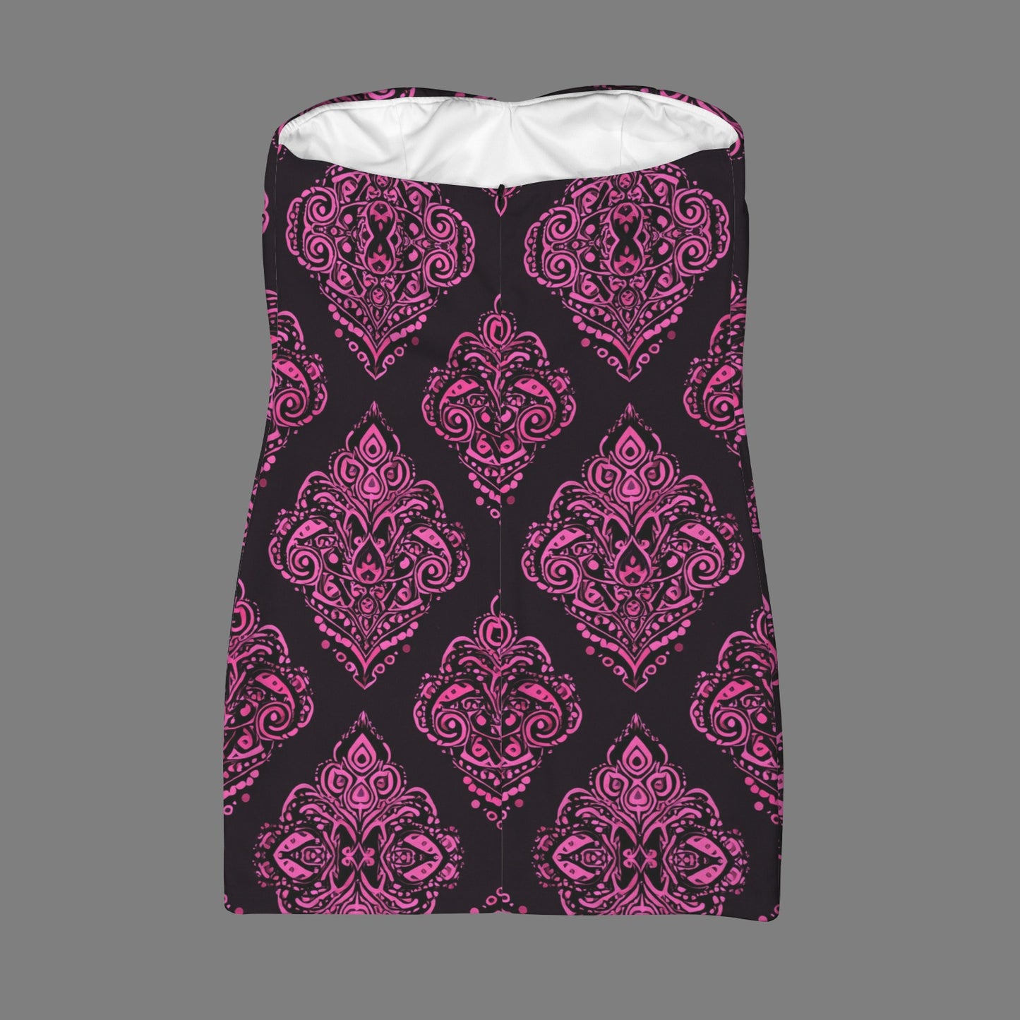 #Pink #Black Women's Off Shoulder Tube Top Bodycon Dress