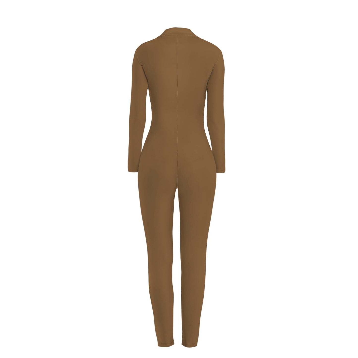 #Sepia Long Sleeve Skinny Fit Jumpsuit