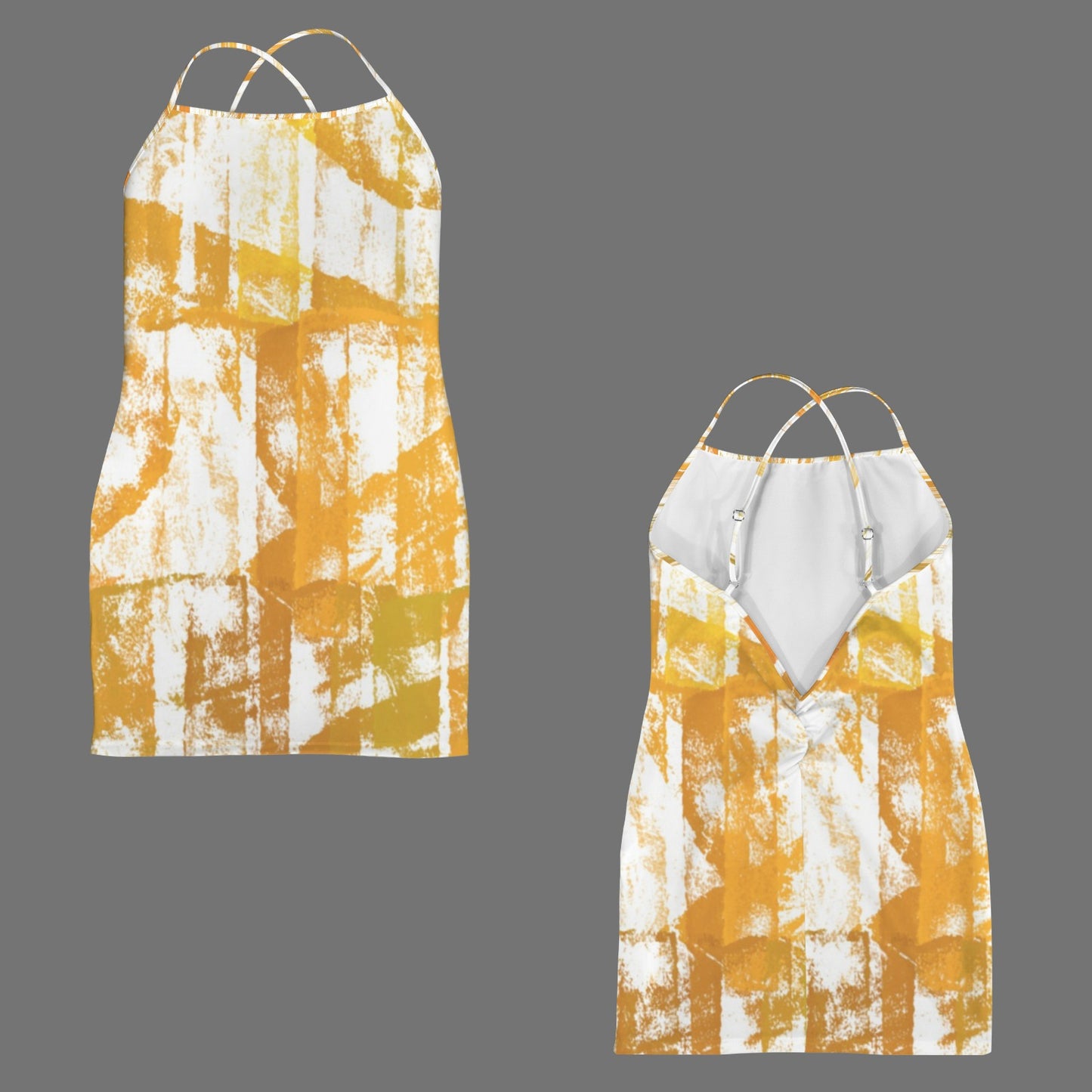 Marigold Crisscross Backless Bodycon Dress