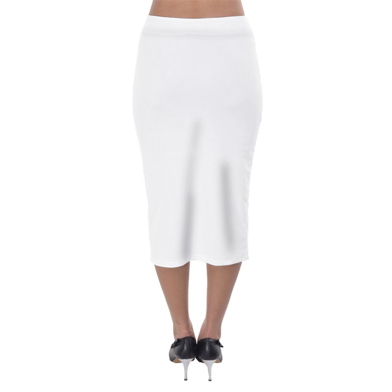 #White Midi Pencil Skirt