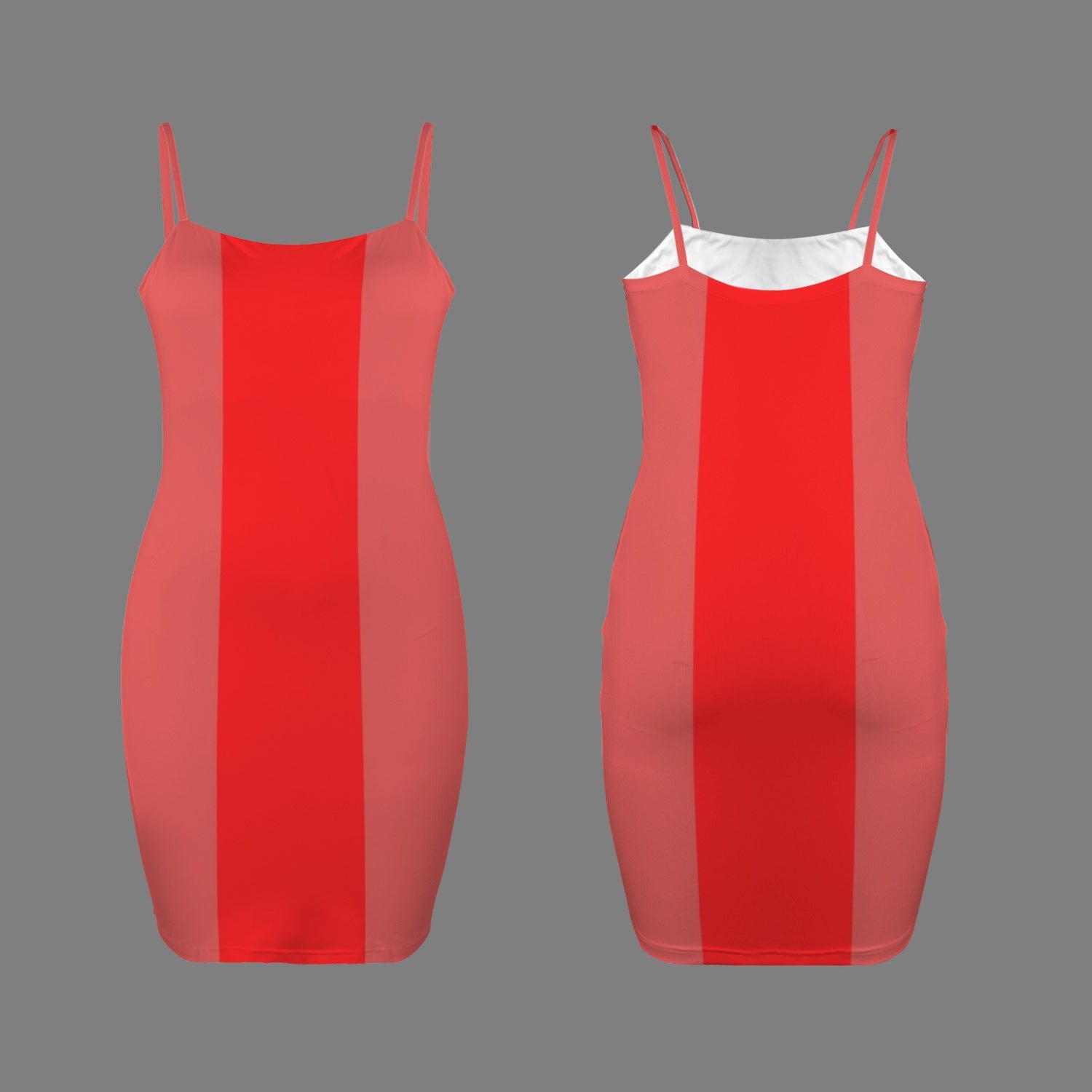 #Red #Stripes Backless Spaghetti Strap Bodycon Dress