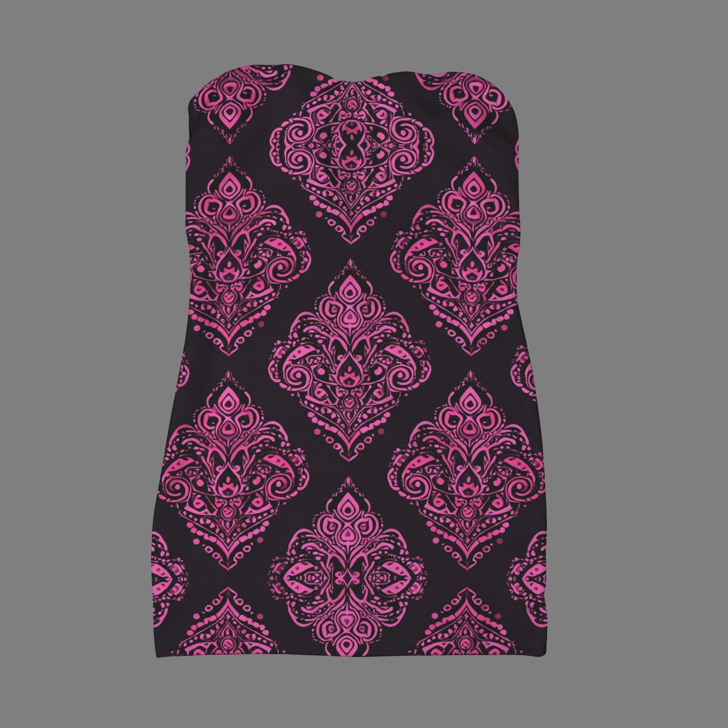 #Pink #Black Women's Off Shoulder Tube Top Bodycon Dress