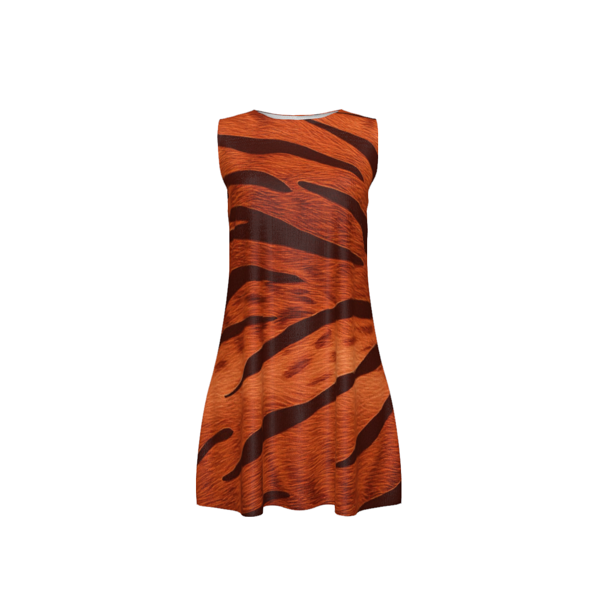 #Tiger Women's Sleeveless Round Neck Dress