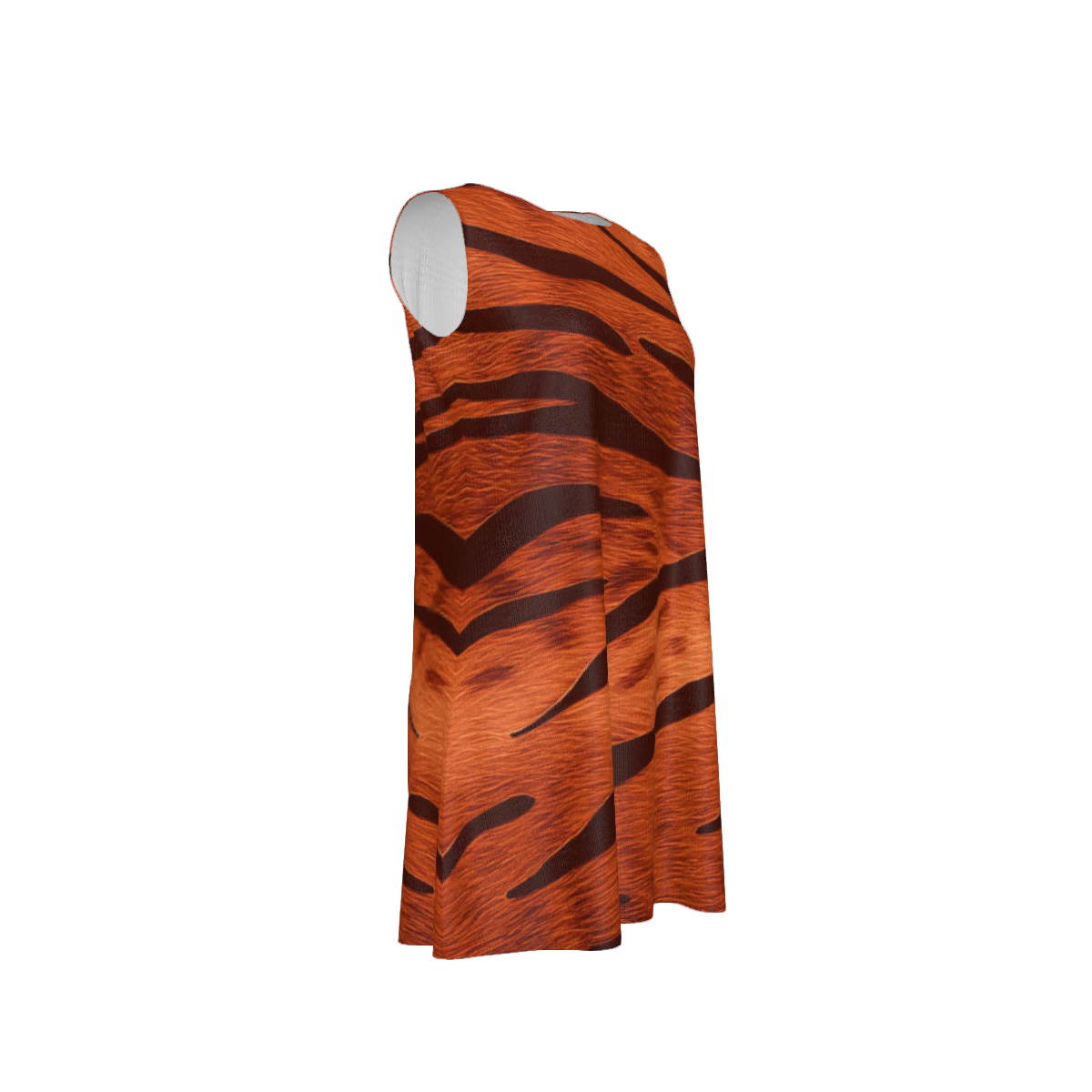 #Tiger Women's Sleeveless Round Neck Dress