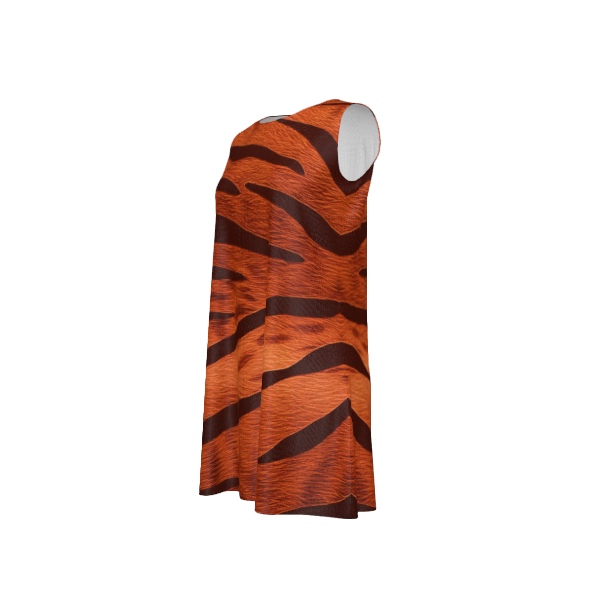 #Tiger Women's Sleeveless Round Neck Dress