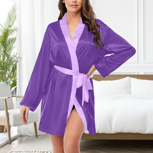 #Purple Passion Women's Long Sleeve Belted Night Robe