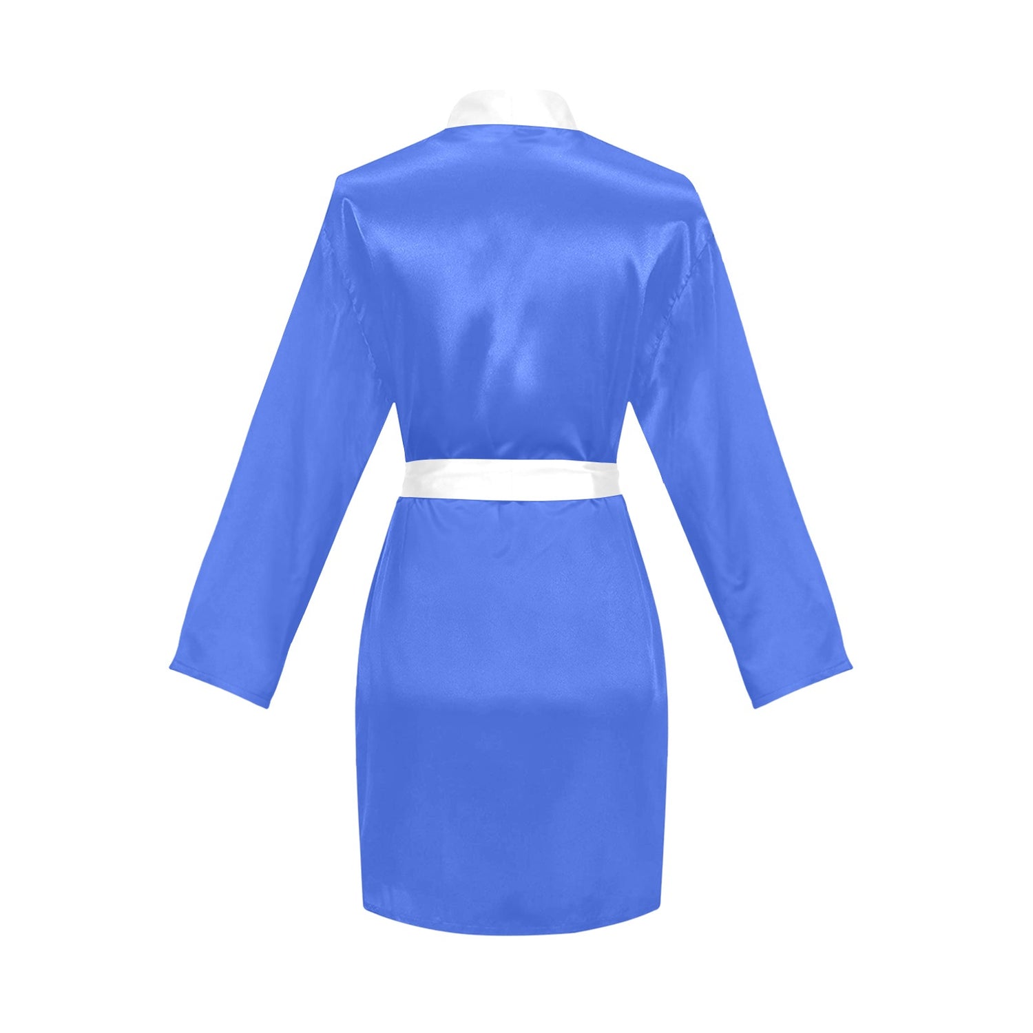 #Royal #Blue with #White Passion Women's Long Sleeve Belted Night Robe
