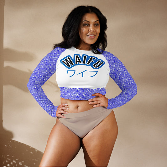 #WAIFU Long-sleeve Crop Top