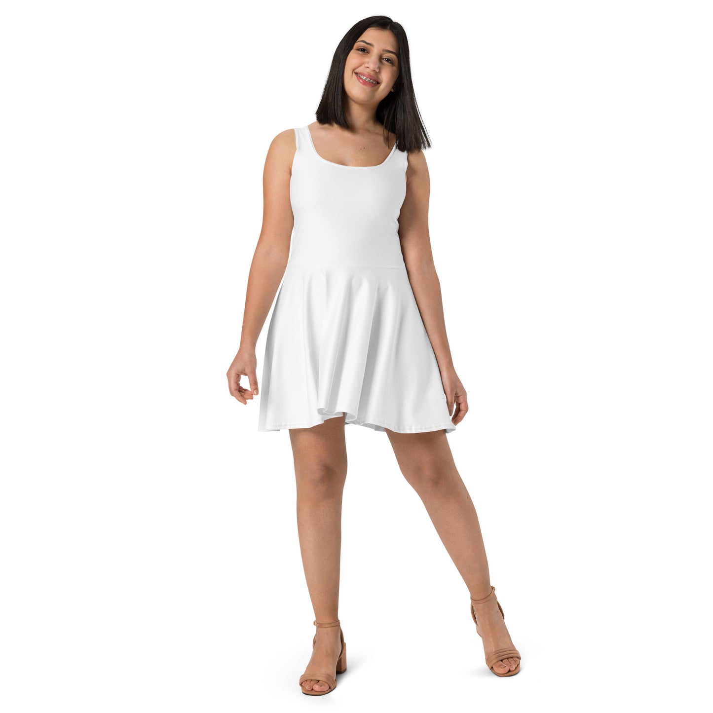 #White Skater Dress