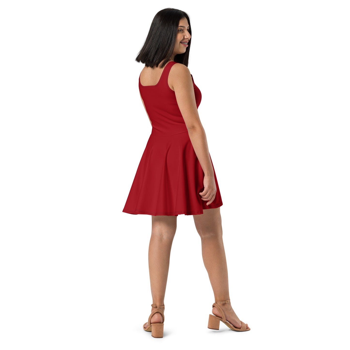 Rich Red Skater Dress