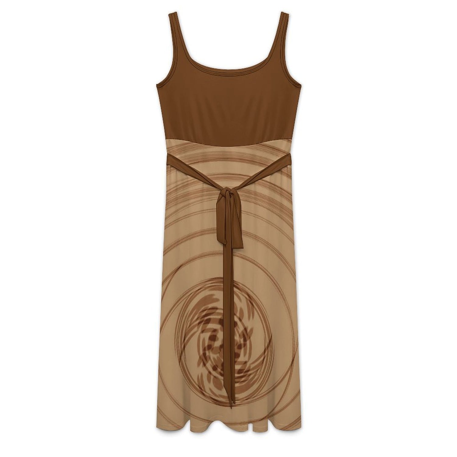 #Caramel Women's Sleeveless Midi Dress with Belt