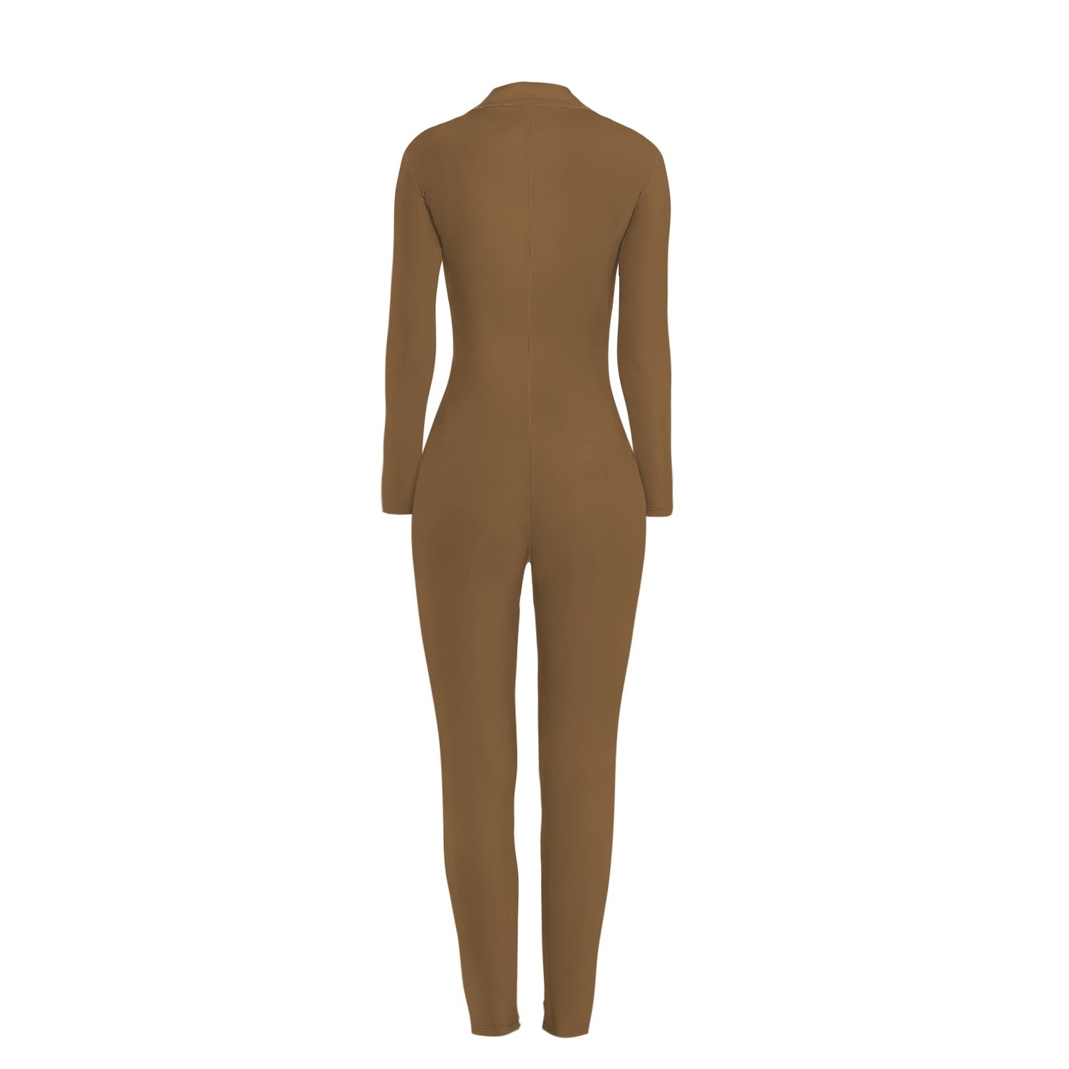 #Sepia Long Sleeve Skinny Fit Jumpsuit